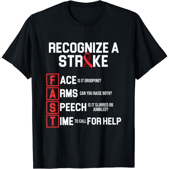 Stroke Awareness Survivor Fast Strong Warrior T-Shirt
