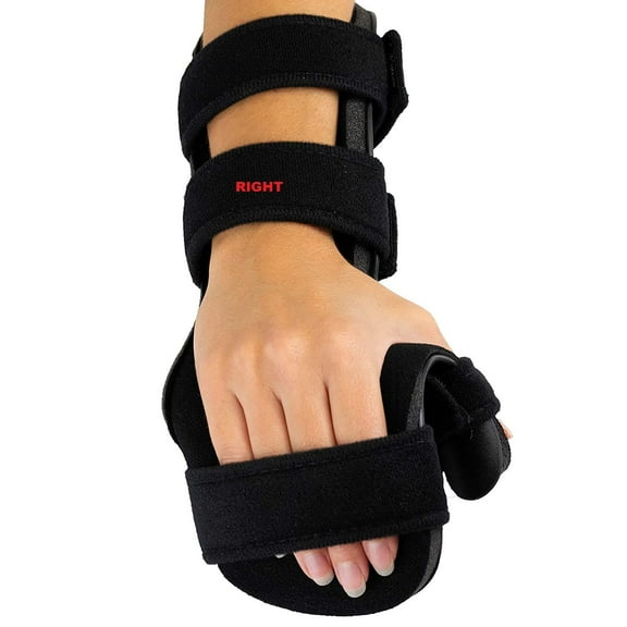 Stroke Hand Splint, Soft Resting Hand Splint Resting hand Splint Night Wrist Splint Support Immobilizer Stroke Hand Brace Support Hand, Wrist Finger Orthosis (PUFFY RIGHT)