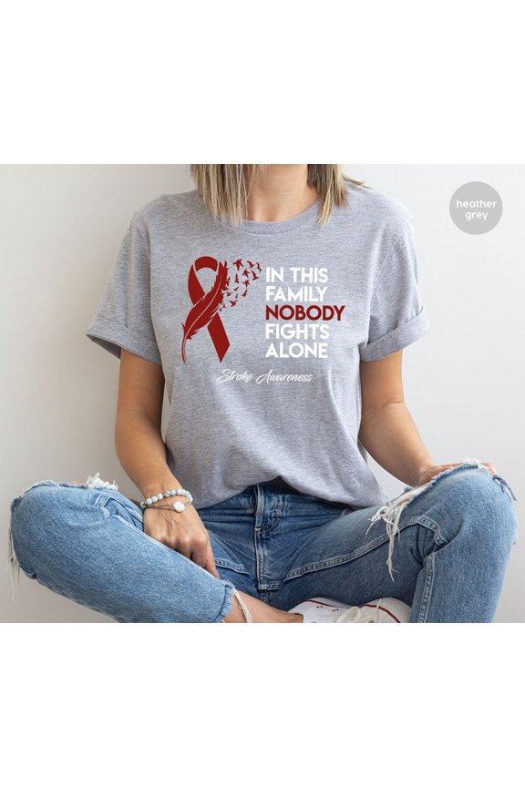 Stroke Support Shirt, Neuro Nurse Gift, Stroke Shirt, Stroke Awareness T-Shirt, Fight Stroke Graphic Tees, Stroke Ribbon Shirt