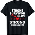 thumbnail image 1 of Stroke Survivor: Brave Strong Indestructible - Red Ribbon T-Shirt, 1 of 4