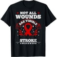 thumbnail image 1 of Stroke Survivor - Red Awareness Ribbon T-Shirt, 1 of 4