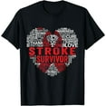 thumbnail image 1 of Stroke Survivor Red Ribbon Cancer Awareness Support T-Shirt, 1 of 4