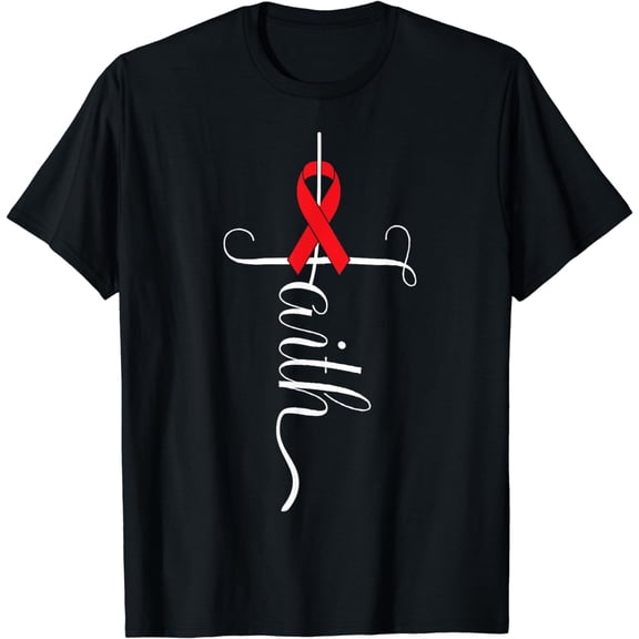 Stroke Survivor Stroke Awareness Red Ribbon T-Shirt