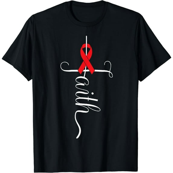 Stroke Survivor Stroke Awareness Red Ribbon T-Shirt