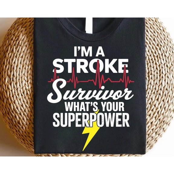 Stroke Survivor Superpower Shirt: Heartbeat Lightning Design SWEATSHIRT All Size S-5XL