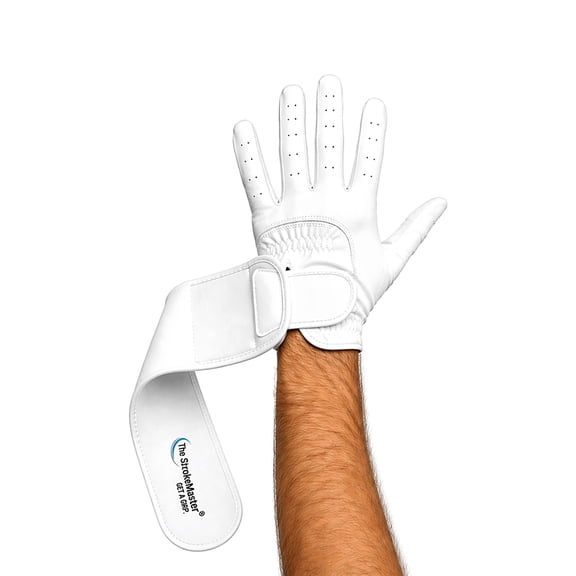 StrokeMaster® Grip Assist Golf Strap, Training Aid, White, Small (9 in)