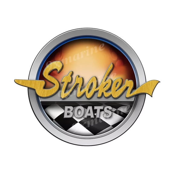Stroker Boat Racing Round Sticker - Name Plate