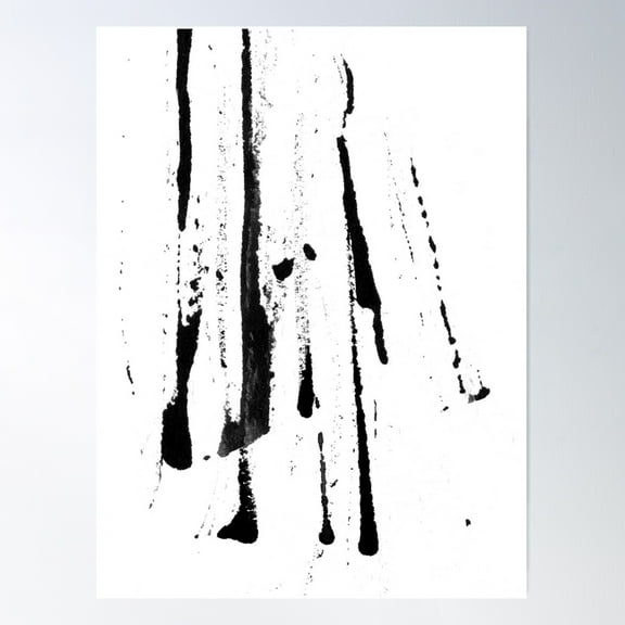Strokes 1B | Minimal Ink Abstract Poster Wall Art, Modern Wall Decor For Living Room Bedroom, 12x18 UNFRAMED