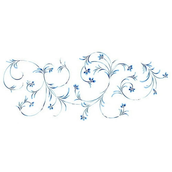 Strokework Border Wall Stencil - DEE848 by DeeSigns