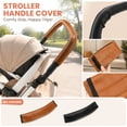 thumbnail image 1 of Stroller Accessory, Pu Leather Stroller Grip Cover, 21X2.5 Inch Non-Slip Protective Sleeve, Padded Sweatproof Door Handle Cover, Durable Pram Pushchair Grip Cover, Dustproof, 1 of 8