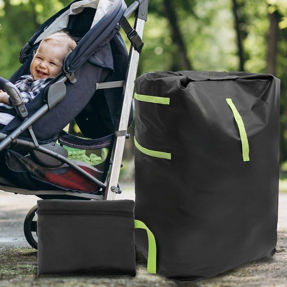 Stroller Bag Oxford Cloth Gate Check Stroller Bag Waterproof Stroller Travel Bag Large Stroller Cover Bag Stroller Travel Cover with Adjustable Strap for Air Train Traveling