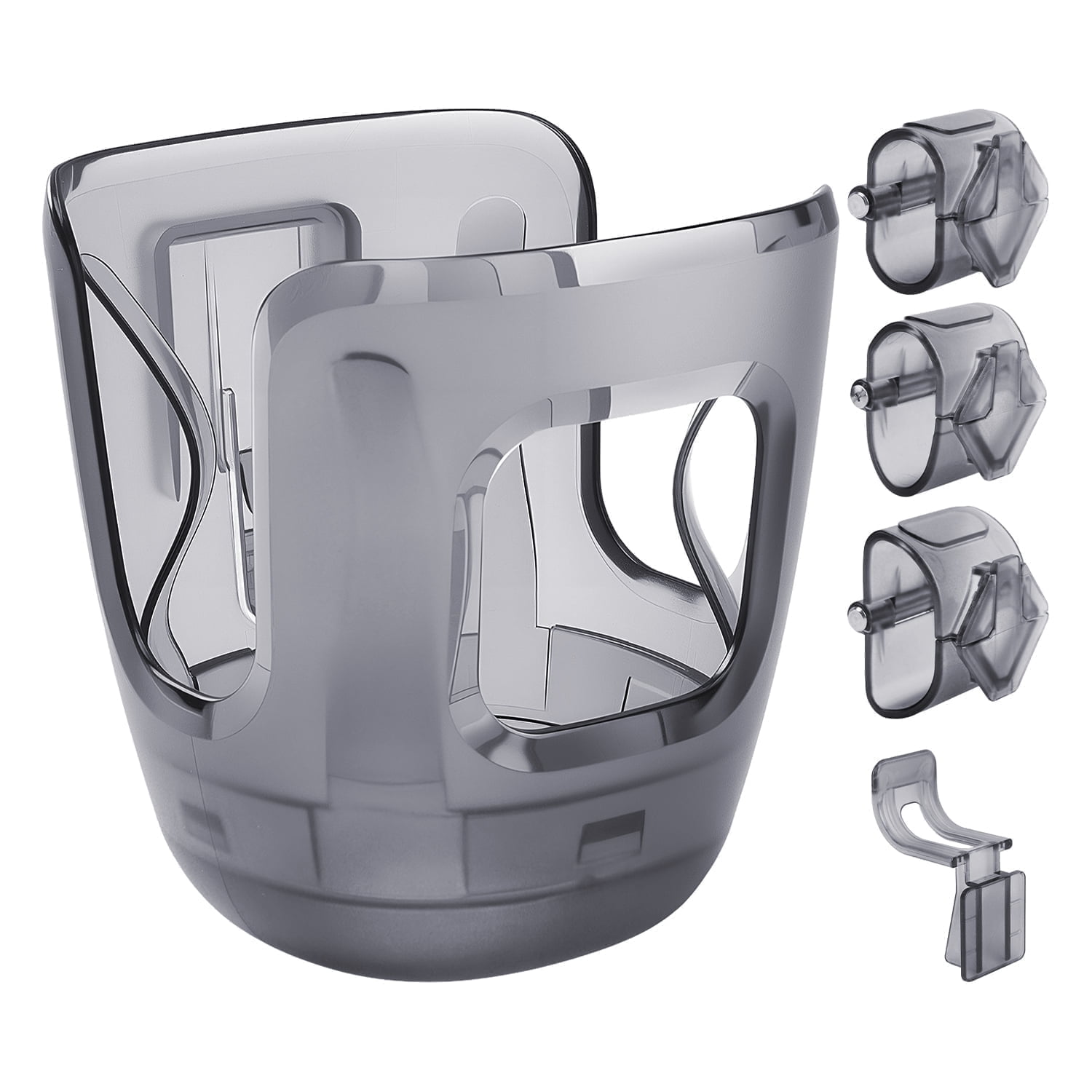 Stroller Cup Holder Fits for UPPAbaby Vista/Vista V2/Vista V3/Cruz/Cruz V2/Cruz V3/Minu/Minu V2/Minu V3/Minu Duo, Holds Different Drink Sizes, One-Hand Quick Install/Remove, Folds with Stroller