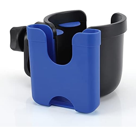 Stroller Cup Holder with Phone Holder, Bike Cup Holder, Universal Cup Holder for Uppababy Nuna Doona Strollers, 2-in-1 Cup Phone Holder for Stroller, Bike, Wheelchair, Walker, Scooter