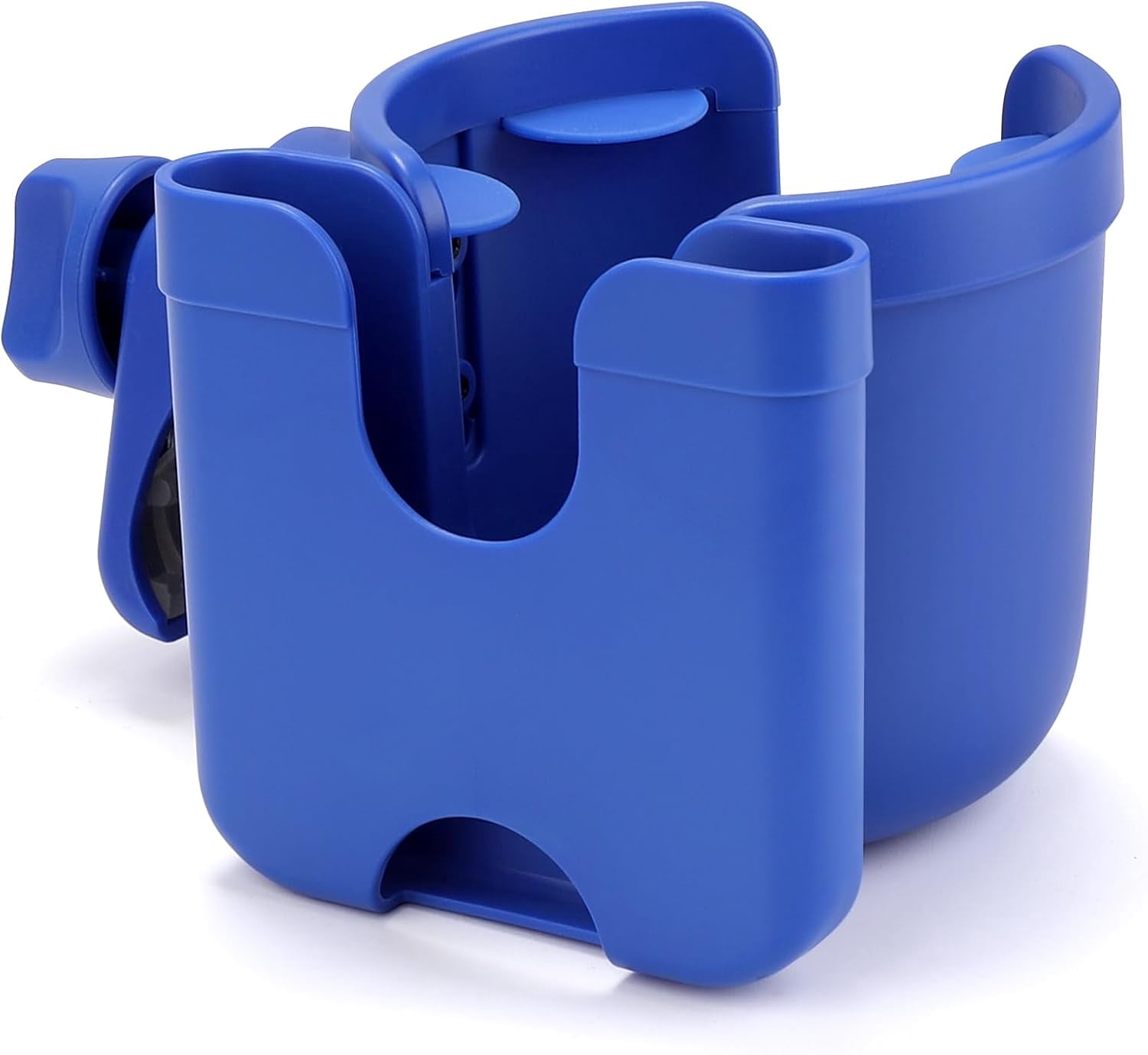 Stroller Cup Holder with Phone Holder, Bike Cup Holder, Universal Cup Holder for Uppababy Nuna Doona Strollers, 2-in-1 Cup Phone Holder for Walker Wheelchair Scooter Accessory All Dark Blue