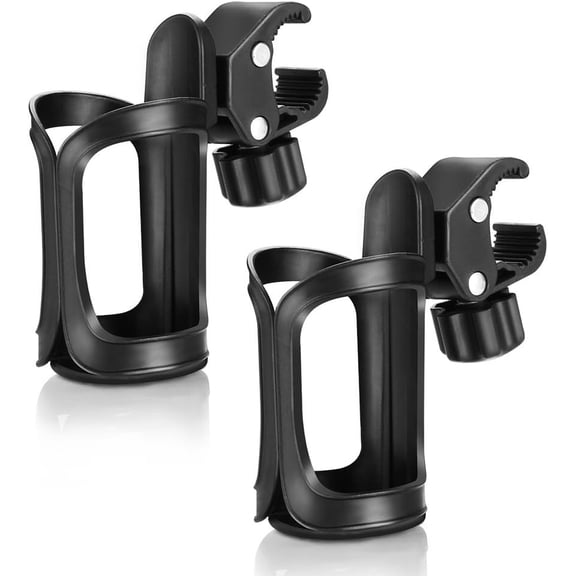 Stroller Cup Holder, Universal Cup Holder for Uppababy, Nuna, Doona Strollers, Rotatable Bottle Holder for Stroller, Bike, Wheelchair, Walker, Scooter