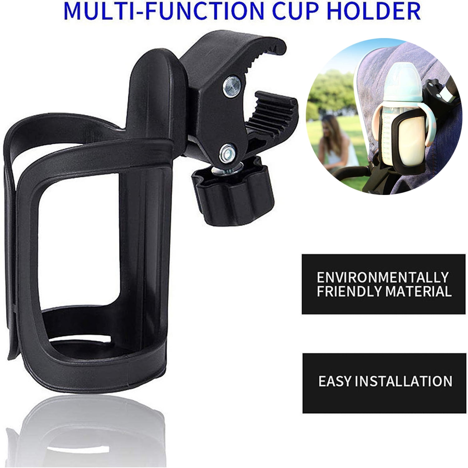 Stroller Cup Holder, Universal Drink Holder for Bikes, Carriages, or