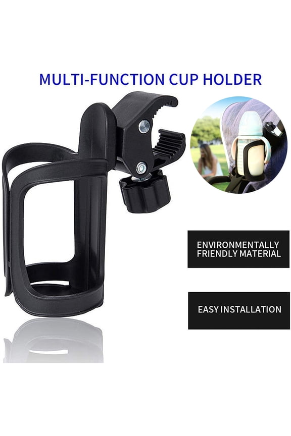 Stroller Cup Holder, Universal Drink Holder for Bikes, Carriages, or Walkers(1-Pack)