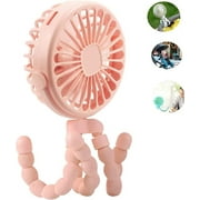 Stroller Fan Mini Handheld Octopus Fan Baby Fan with Flexible Tripod Wrapped on Stroller, Car Seat, Student Bed, Bike USB Rechargeable Fan, Desk Fan for Office and Baby Room or Outdoor