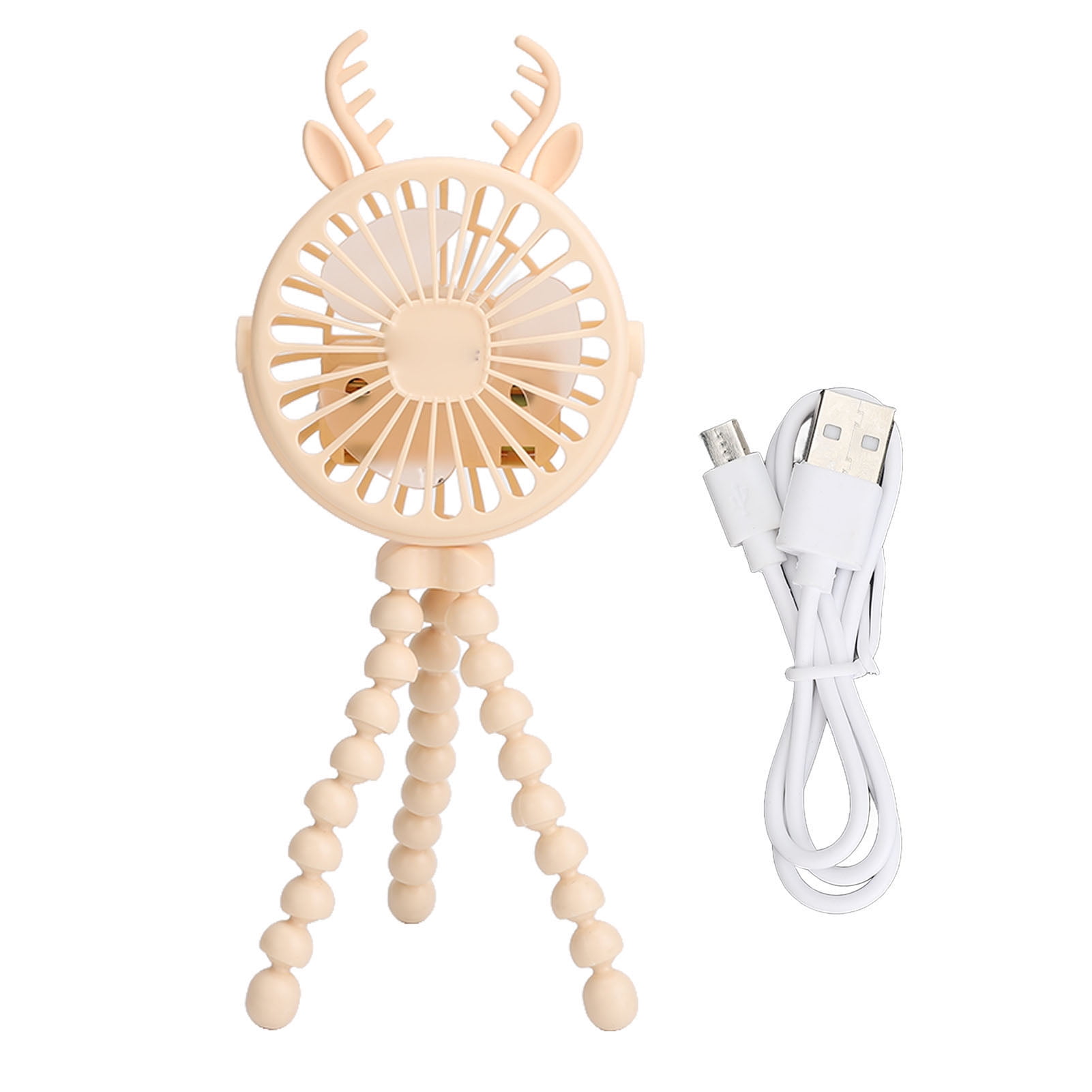 Stroller Fan with Flexible Tripod Clip On Battery Operated 3 Speed LED