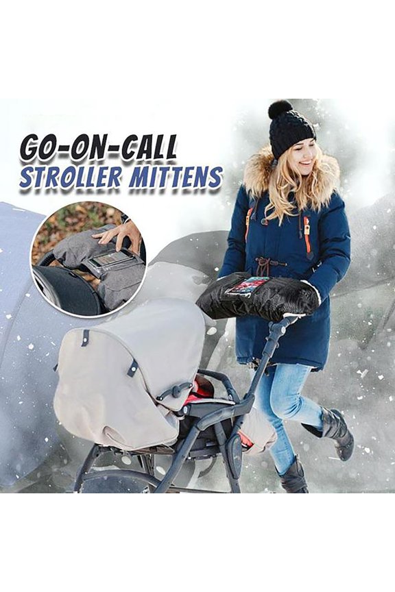 Stroller Gloves,Fleece Stroller Hand Muff, Stroller Accessories,Winter Anti-Freeze Gloves for Baby Stroller Jogger Pram Water Resistant Warmer Gift for Parents And Caregivers