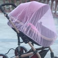 thumbnail image 1 of Stroller Mosquito Net, Dense Mesh Full Cover Protection, Breathable Universal Fit for Baby Strollers Carriers Cradles with Travel Storage Bag, Pink, 1 of 4