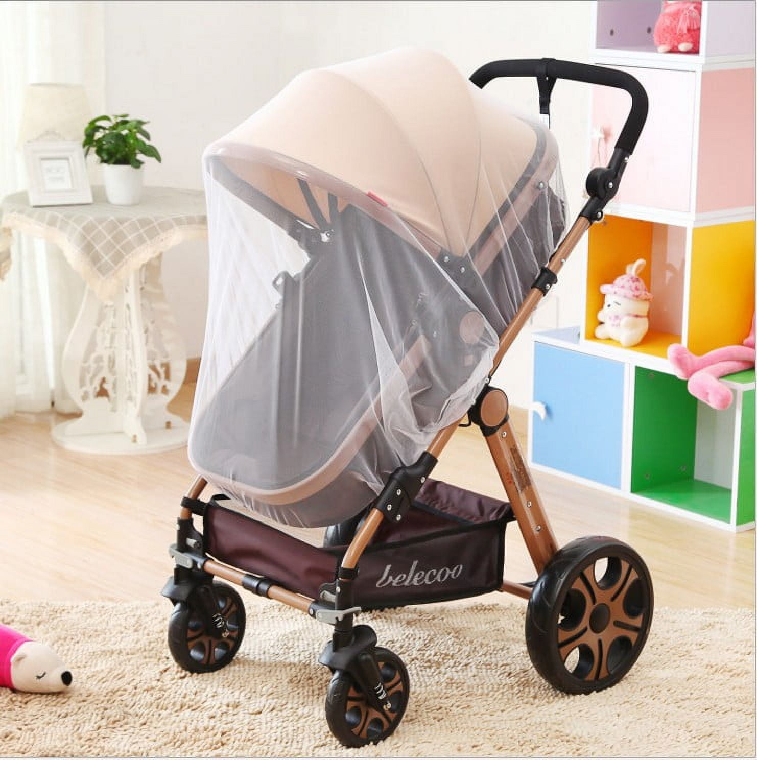 Stroller Rain Cover Baby Mosquito Net Universal Weather Shield Bug Net