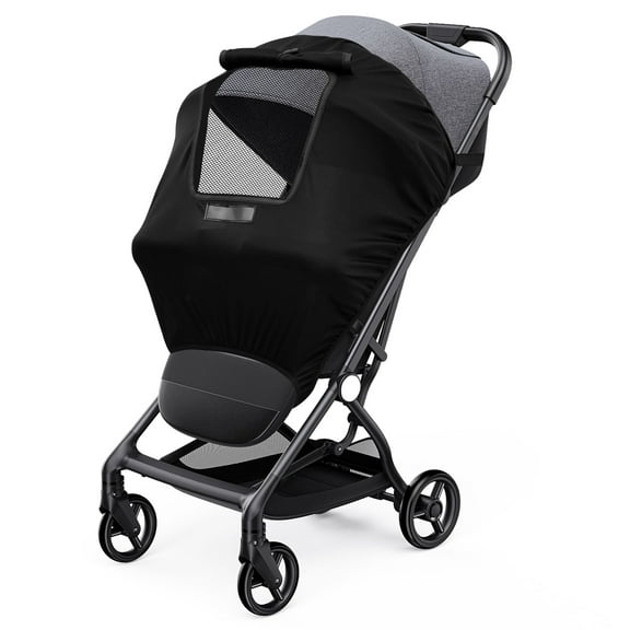 Stroller Sun Shade Breathable Sun Protection Pushchair Canopy with Skylight Lightweight Pram Parasol Easy to Assemble for Stroller