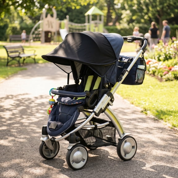Stroller Sunshade Cover, Breathable UV Protection Canopy, Universal Fit for Bassinet and Crib