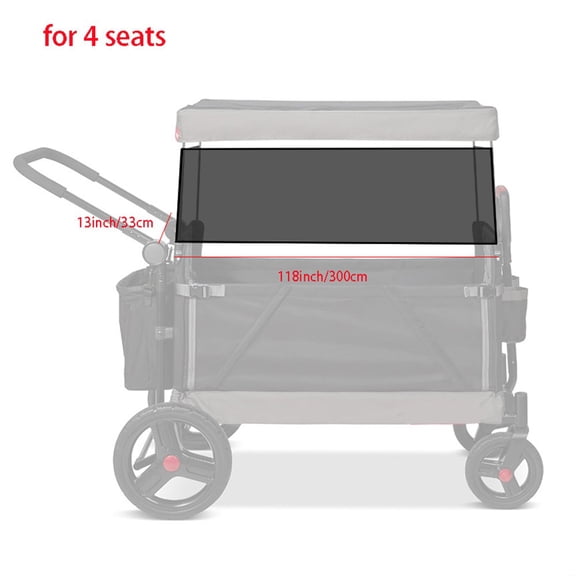 Stroller Wagon Sunshade Net For Wonderfold W4 W2 Breathable Mesh Net Cover Sun Protection Breathable Mesh Safety Anti-Slip