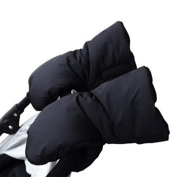 Stroller Winter Gloves for Babies - Fleece-Lined Hand Warmers for Strolls (0-2 Years Cozy & Safe) Clearance, Hontri 1 Pair Handlebar Gloves Cozy Cold Anti Slip , Black, One Size