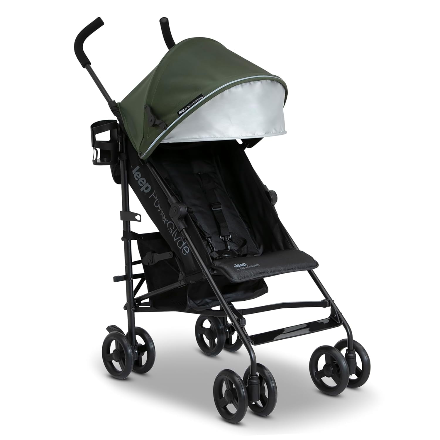 Stroller by  Children Lightweight Travel Stroller with Smoothest Ride & Compact Fold, 3-Position Recline, Extra Large Storage Basket, Olive Green