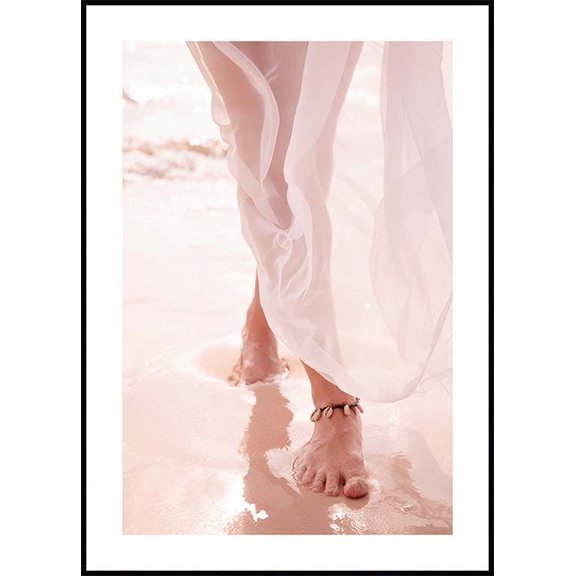 Strolling On The Beach Poster Wall Art, Modern Wall Decor For Living Room Bedroom, 8x12 UNFRAMED