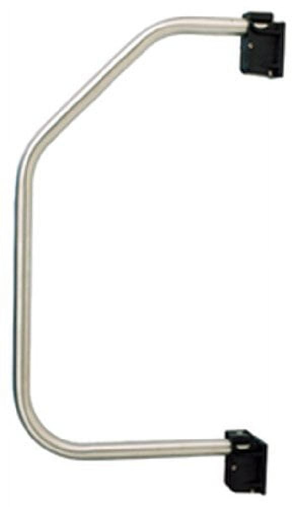 Silver Powder Coated Metal Stair Handrail for Indoor and Outdoor Use