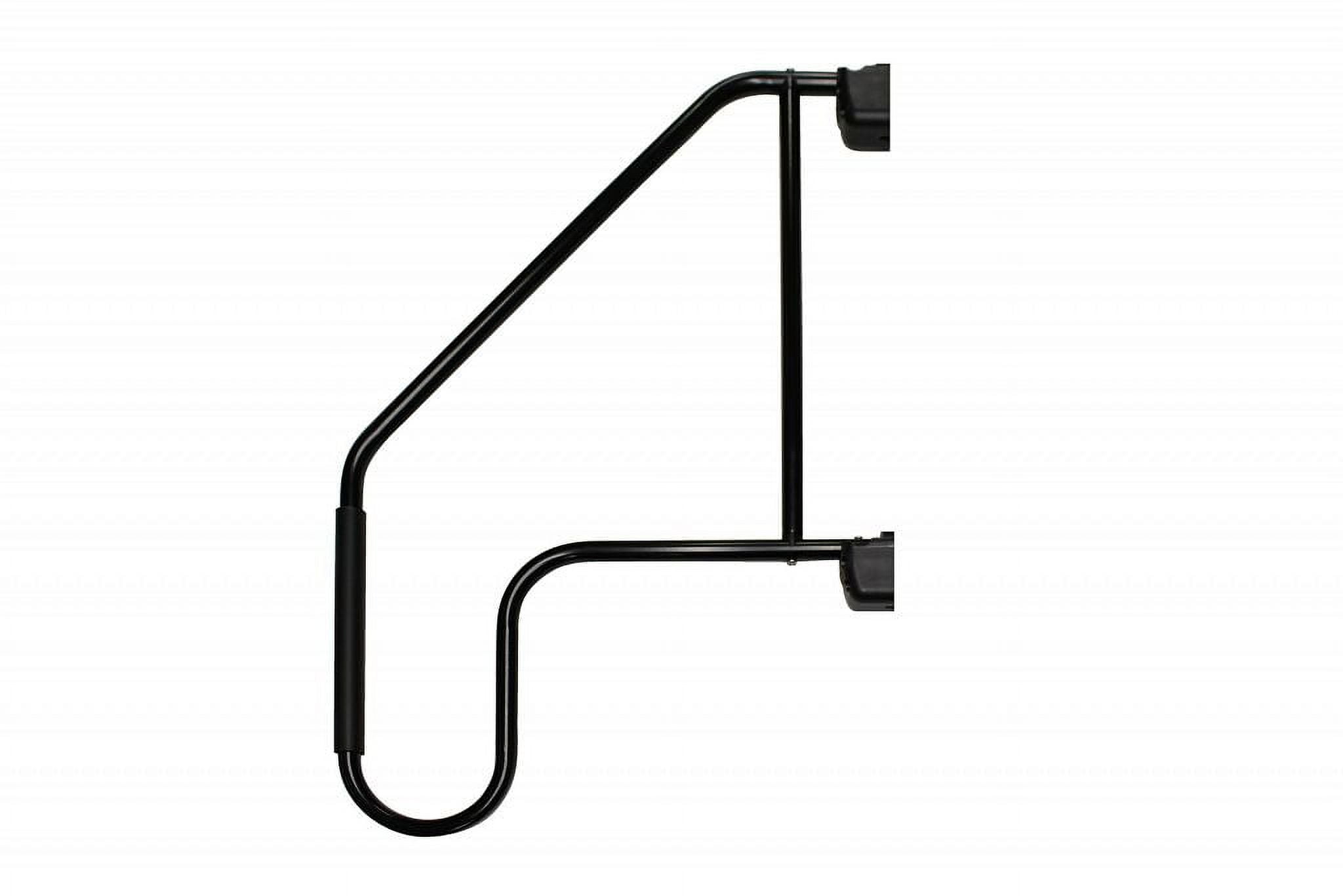 Black Powder-Coated Metal Extended Handrail for Stairs