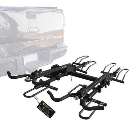 Stromberg Carlson BC-204 Platform Mount Bike Rack - Folding Hitch Mount Bike Rack, Hitch Bicycle Carrier, Foldable Bike Stand Accessories, Car, SUV, and Truck 4 Bike Rack Fit with 2" Hitch Receiver