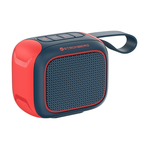 Stromberg - Zing Portable Mini Bluetooth Speaker, 5W Power, 6-Hour Playtime, Waterproof Dustproof - Blue and Red