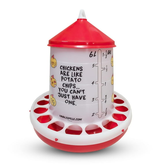 Stromberg's Chicken Emoji Poultry Feeder - Easy Food Level Monitoring - 9 lb, Plastic
