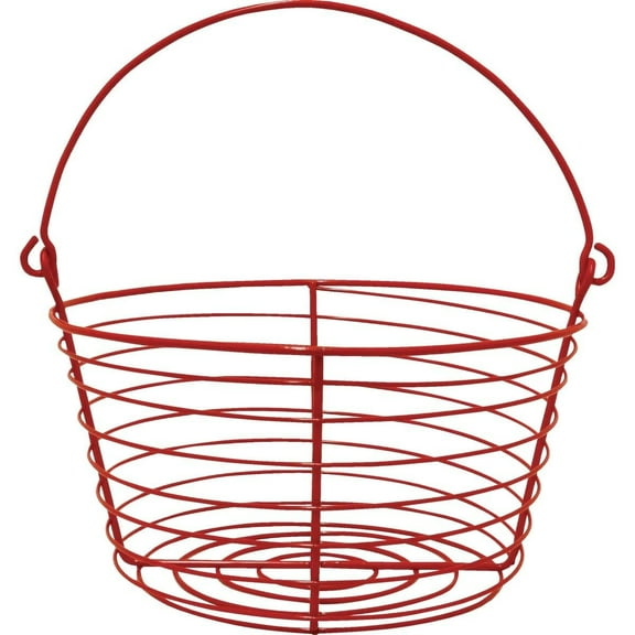 Stromberg's Large Egg Basket Red Holds 5.5 Dozen 66 Eggs  Coated Metal Egg Basket  Will Not Leave Marks on Eggs and Easy to Clean  Shape Allows Air Flow for Fast Cooling and Drying