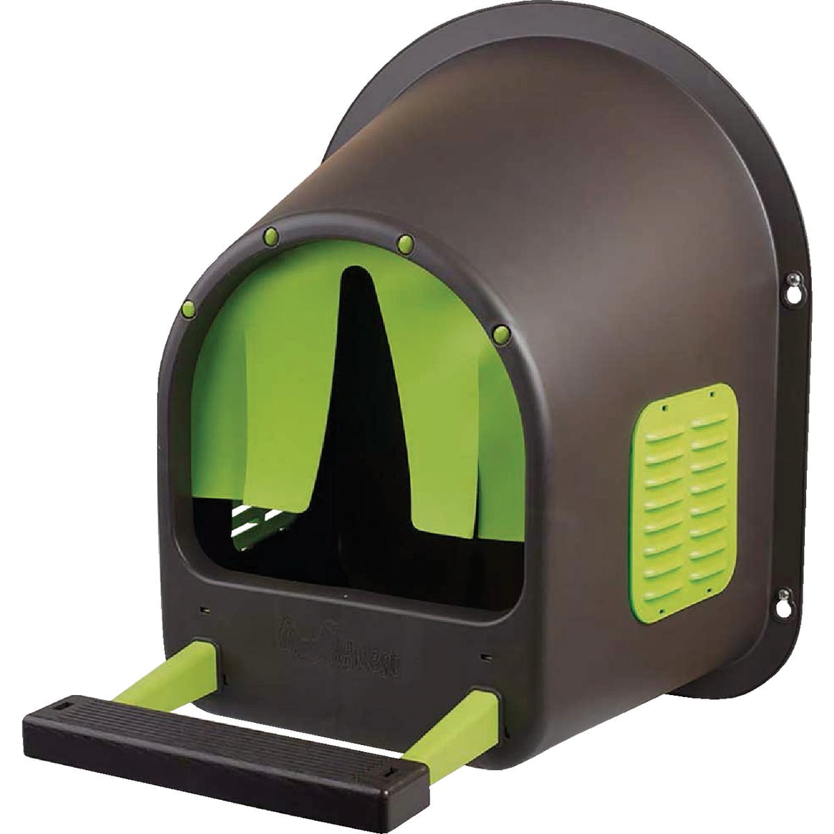 Black and Green Plastic Chicken Nesting Box with Perch