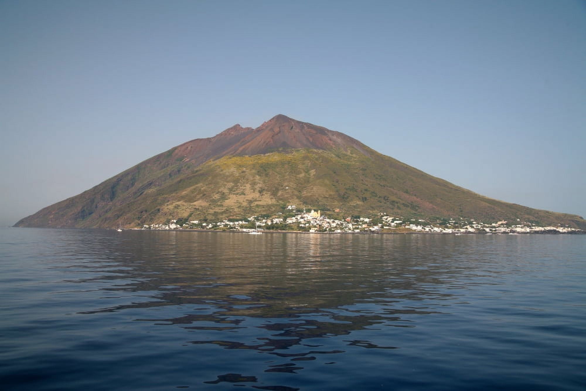 Stromboli volcano Aeolian Islands Mediterranean Sea Italy Canvas Art - Richard RoscoeStocktrek Images (35 x 23)