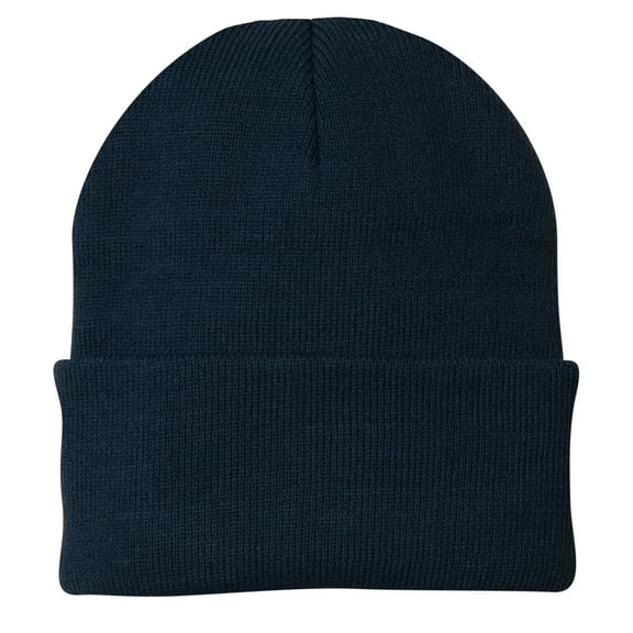 Stromguard Men Women Knit Skully Beanie Hat Ski Cap Cuff Slouchy Plain Solid Warm Winter - Navy
