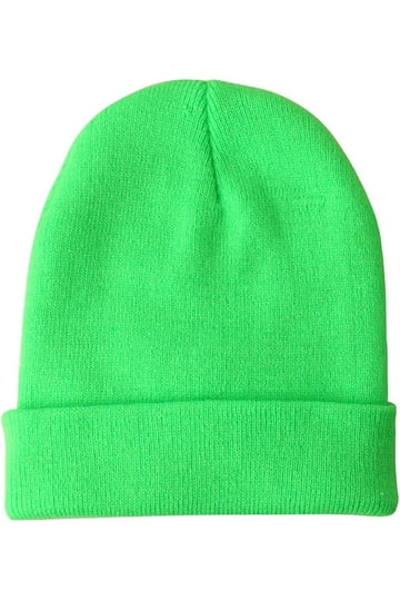 Men & Women Fluorescent Green Beanie with Brim and Ear Flaps Fleece-Lined Hat Clearance! Fdelink Beanie Hat Winter Hats Winter Hats for  main image 4