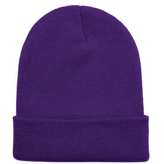Stromguard Men Women Knit Skully Beanie Hat Ski Cap Cuff Slouchy Plain Solid Warm Winter - Purple