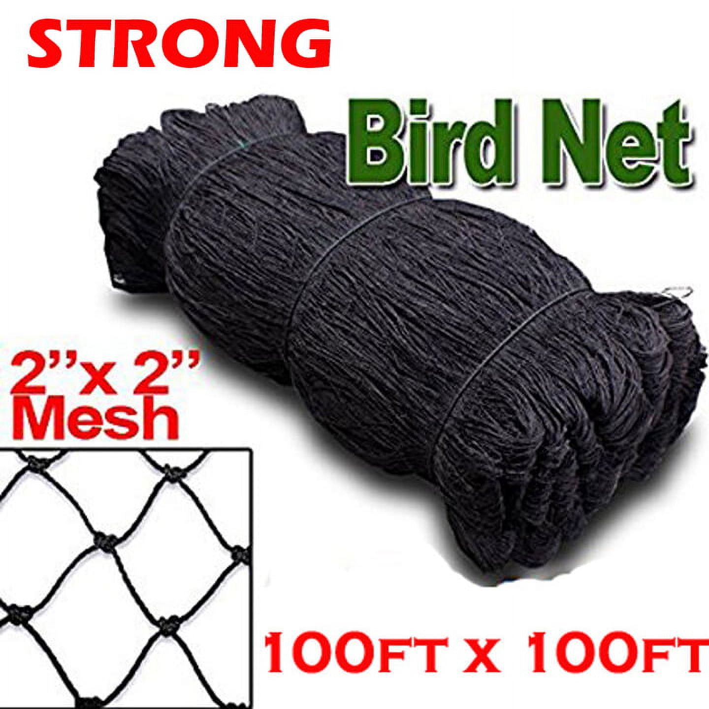 Strong 100ft x 100ft Nylon Anti Bird Poultry Netting 2Inch Mesh for