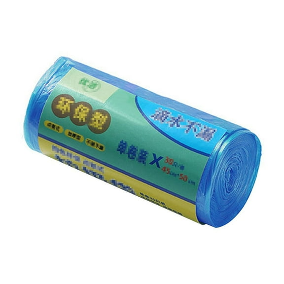 Strong 30 counts Trash Bags, Large Trash Bags 15 Gallon Size, Durable Enclosure, Resists Punctures, Leaks, and Tears,Unscented,Clean Fresh Scent,Garbage Bags,Trash Bags(Blue,3.93x1.96x1.57")