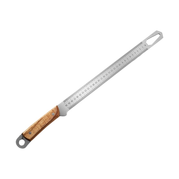 Strong 30cm Steel Measuring King With Wooden Handle And Constructed In Spell Code For Dynamics Craftsmen