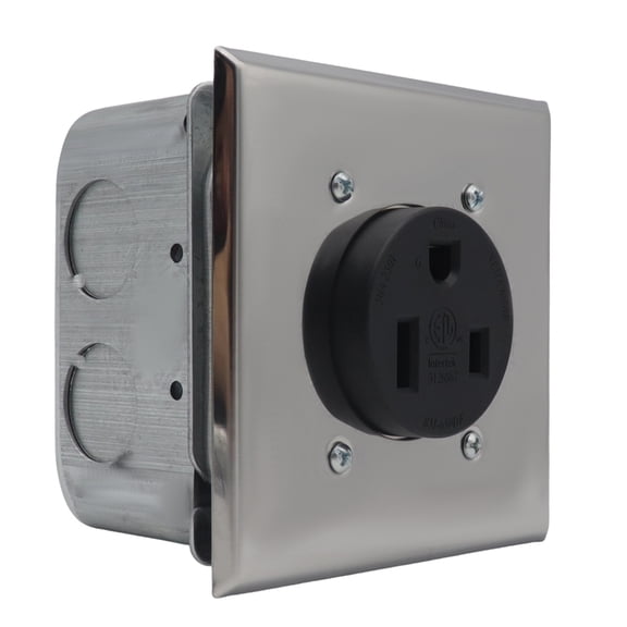 Strong 50A Electrical Outlet with Square Cover for Appliances Charges