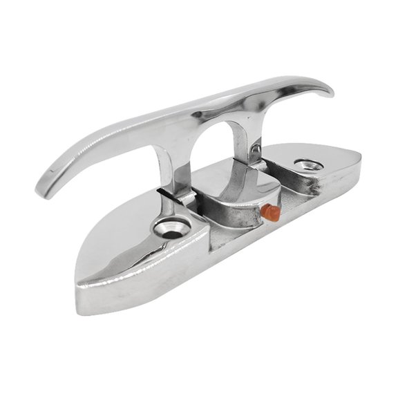 Strong 6 Inch Retractable Dock Cleat Built From Marine Class Stainless Steel For Secure Anchoring On Sailboats