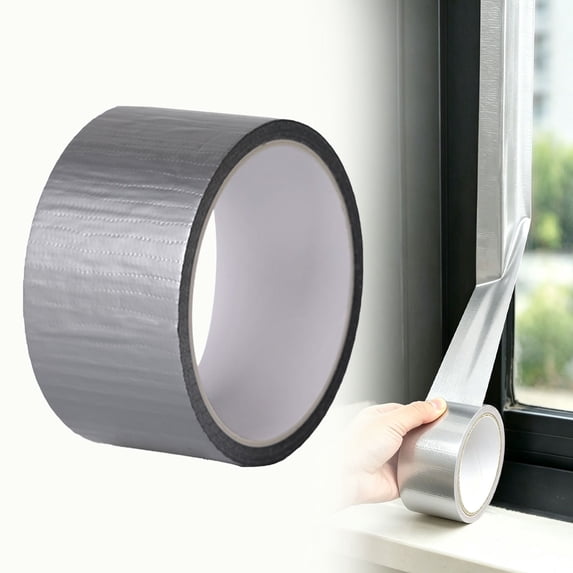 Strong Adhesive Duct Tape | Oimcto 4.5cm x 10M Cloth Tape, No Curling Edges, Multipurpose Repair & Sealing Tape, Multiple Colors - Silver