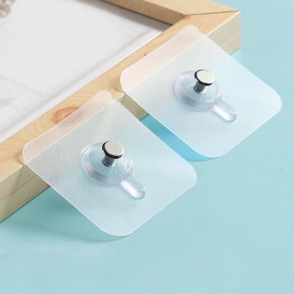 Strong Adhesive Hooks,Removable Multifunctional Buckle Hooks for Smooth Surfaces,Stainless Steel & PC